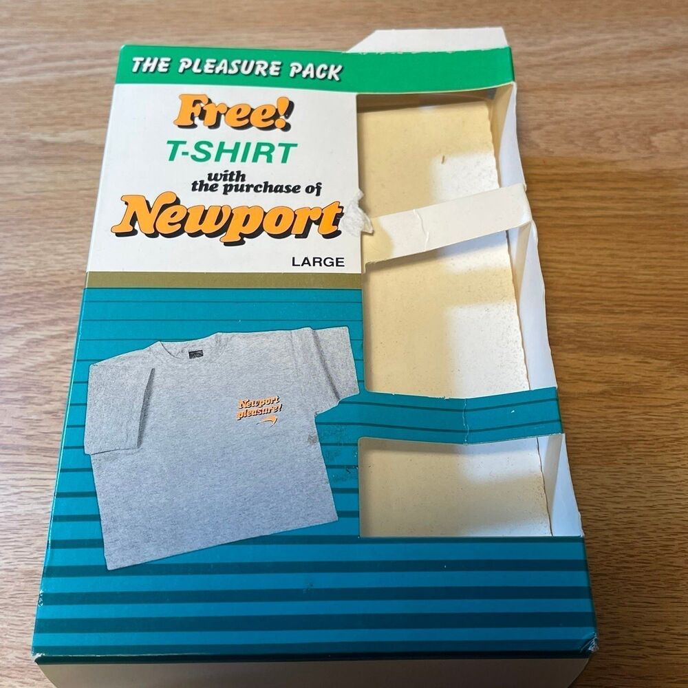 NOS Newport Pleasures Promo Shirt Adult Large L Short Sleeve Vintage 90s‎ Sealed
